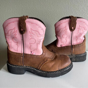 Justin Gypsy Nuri Pink Round Toe Boots | Girls